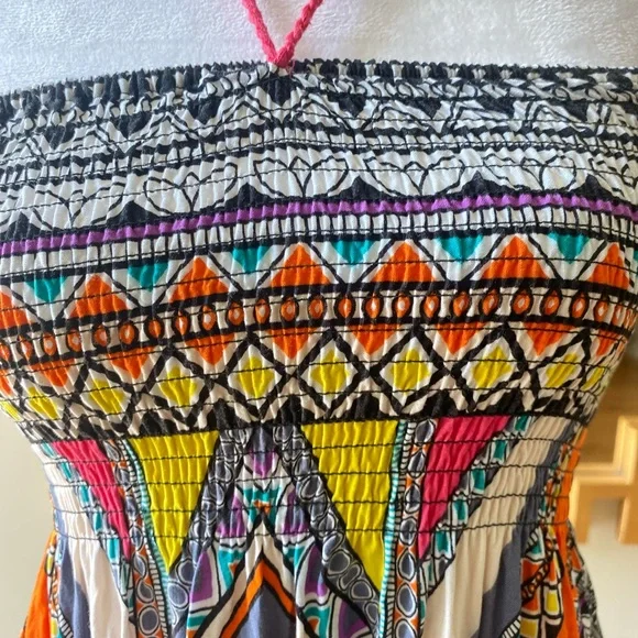 Flying Tomato Boho maxi dress rayon medium - Picture 6 of 12